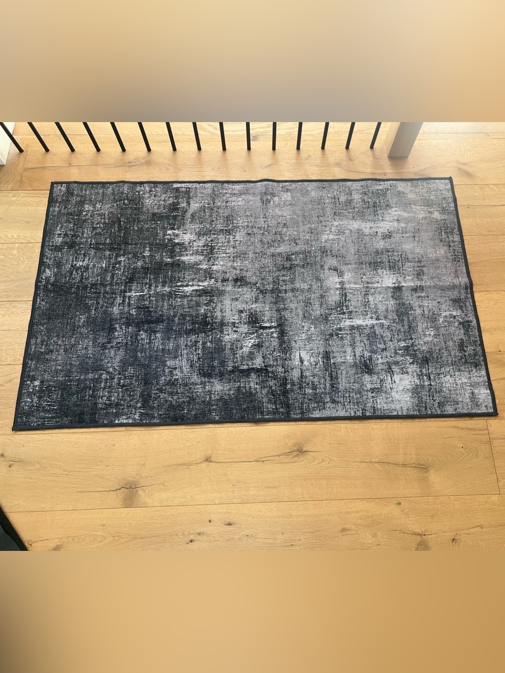 Gray Abstract Area Rug - Modern Home Accent